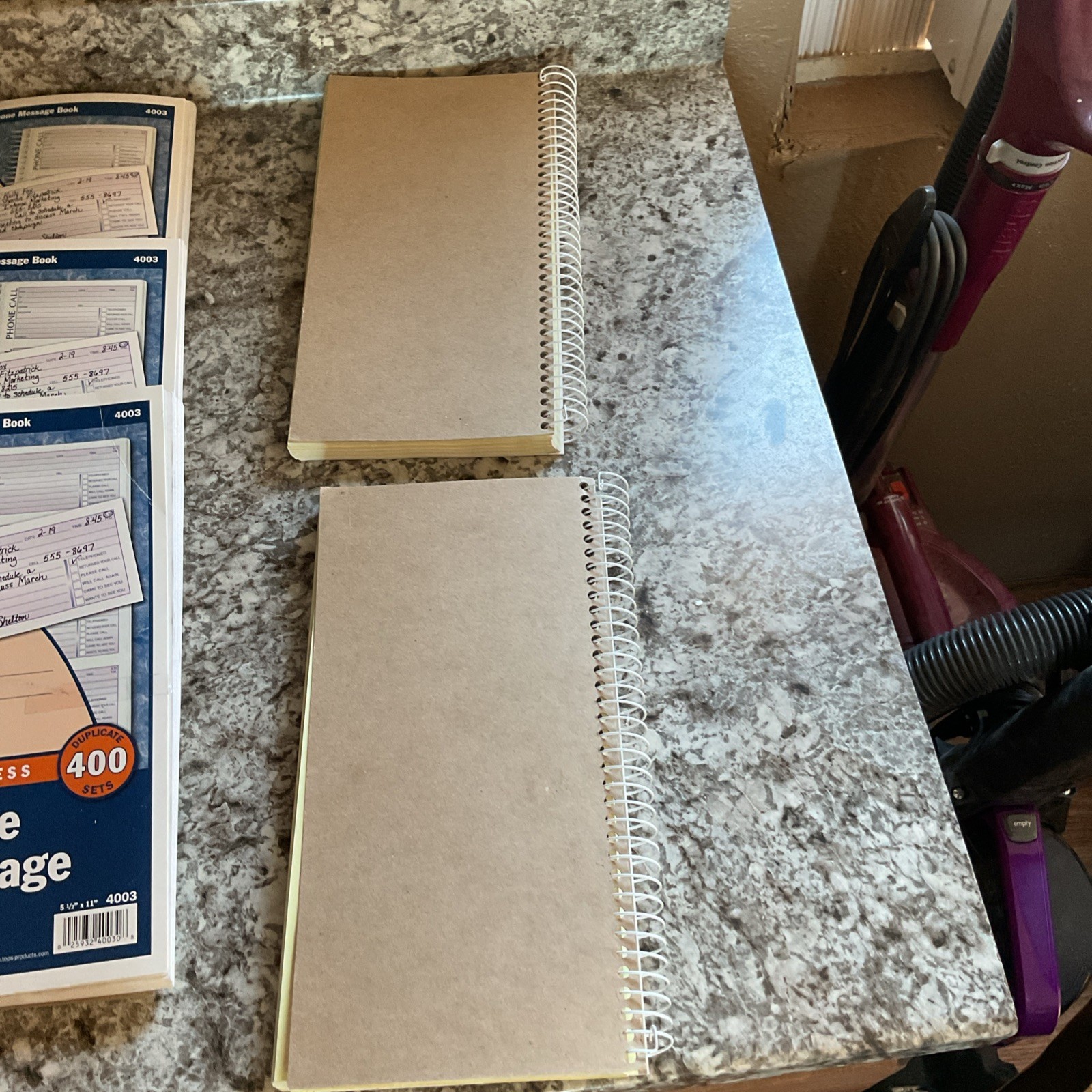 Phone Message Books Carbonless Spiral Lot Of 11 Office Depot, Tops 5 1/2X11