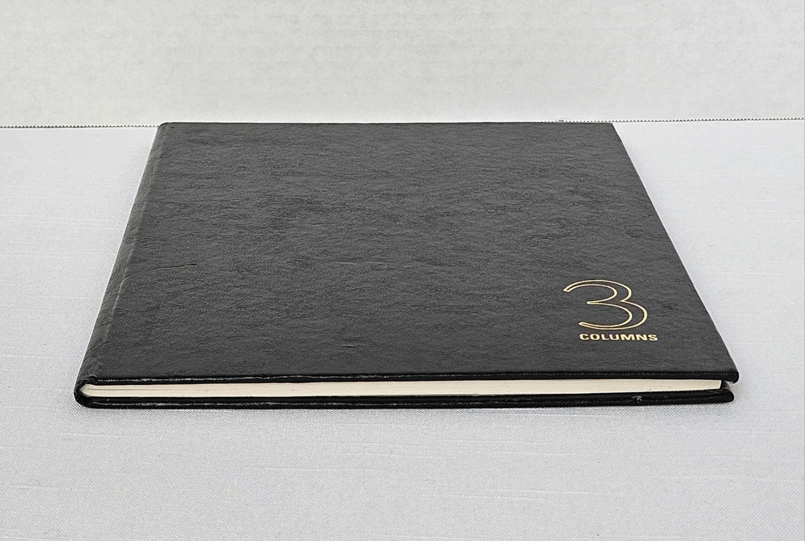 Wilson Jones 3 Column Accounting Ledger Book, 31 Lines, 80 Pages, Hard Cover Blk