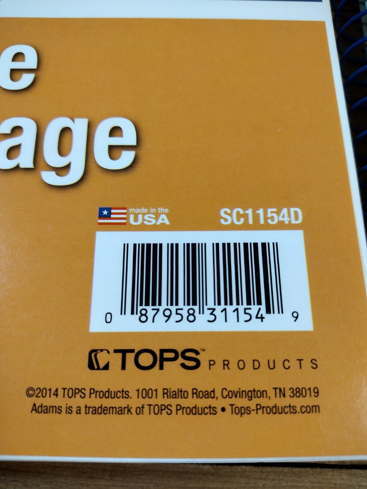 2 pack Adams Wirebound Telephone Message Book, 5-1/4 x 11, 2-Part Carbonless USA