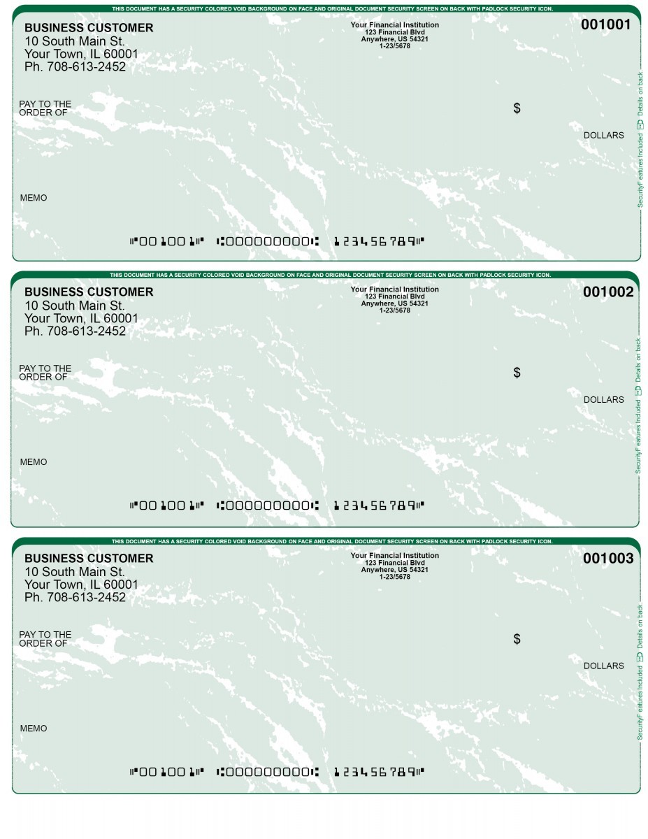 Business Checks / 3 Per Page / QuickBooks / Custom Printed / Logo