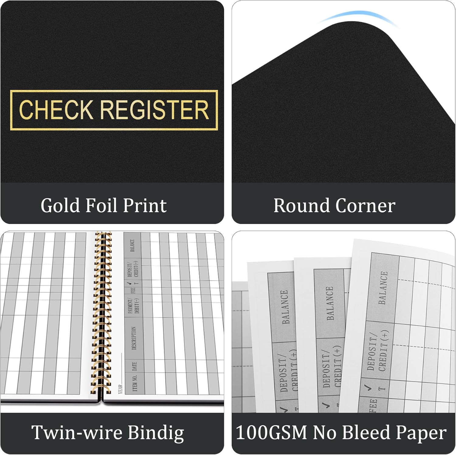 Check Register Checkbook Income Expense Ledger Log Checking Account Register