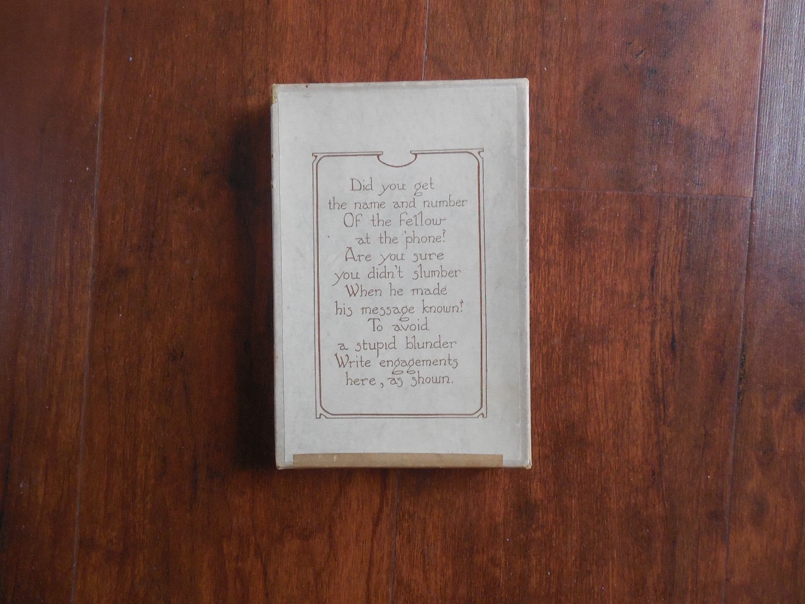 Vintage 1920’s James Memory Joggers TELEPHONE MESSAGE BOOK & ENGAGEMENT BOOK