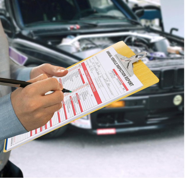 30Pack DOT Annual Vehicle Inspection Forms and Stickers 30-Pk 3-Ply Vehicle