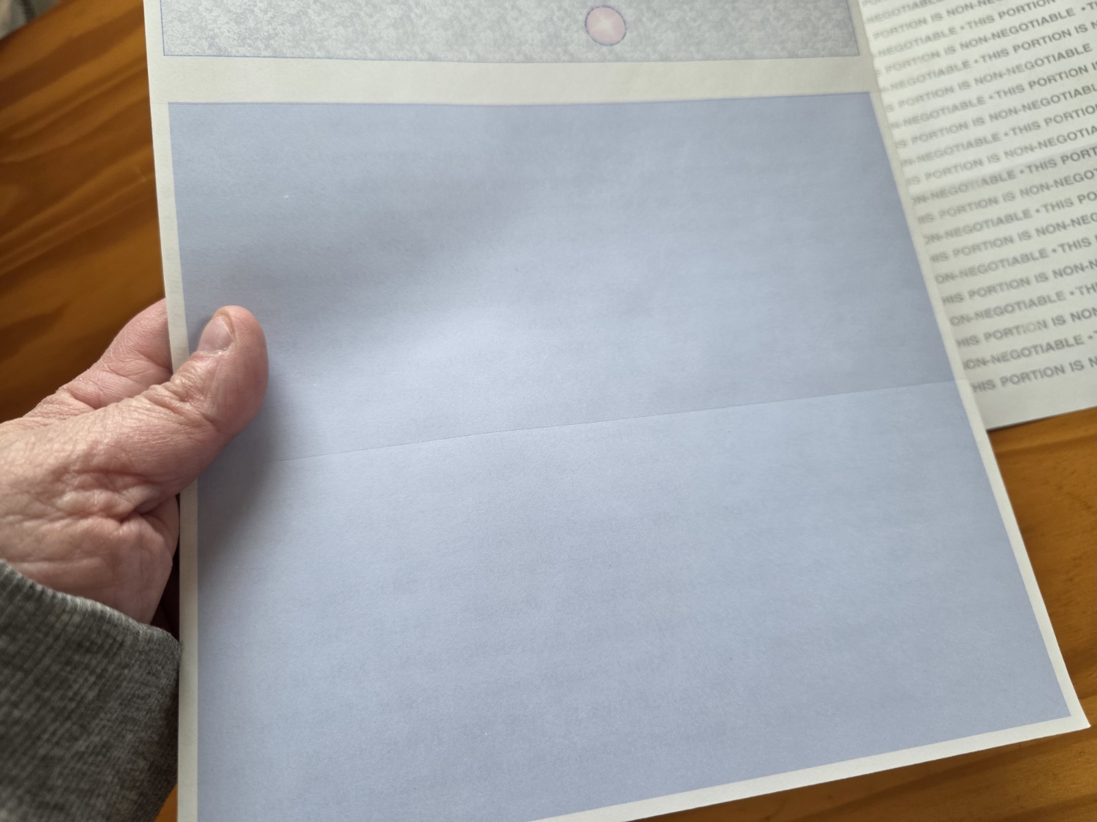 🔥 500 Tyler Tech MUNIS Blank Check Stock Paper – Check on Top – Blue Marble