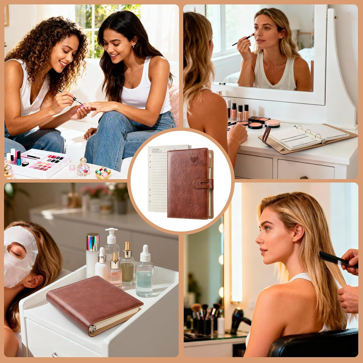 Client Record Book, Hair Stylist Client Profile Book-Binder and Client Record
