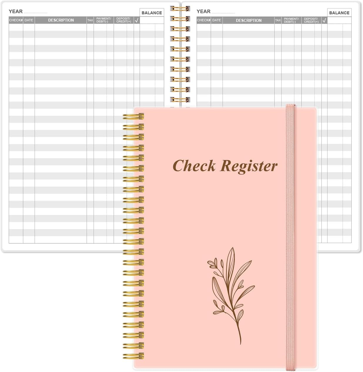 Check Register Checkbook Expense Ledger Book Personal and Small Business Pink