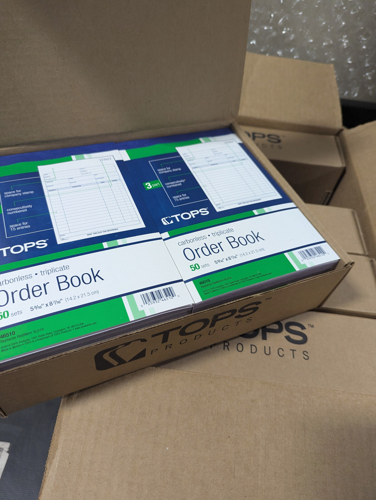 Lot of 50 Books TOPS 46510 Sales Order Books 3-Part Carbonless