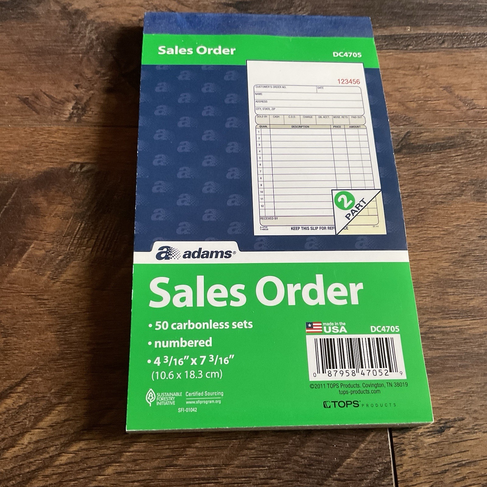 Adams Sales Order Book, 2-Part, 50 Count (Pack of 1), White/Canary