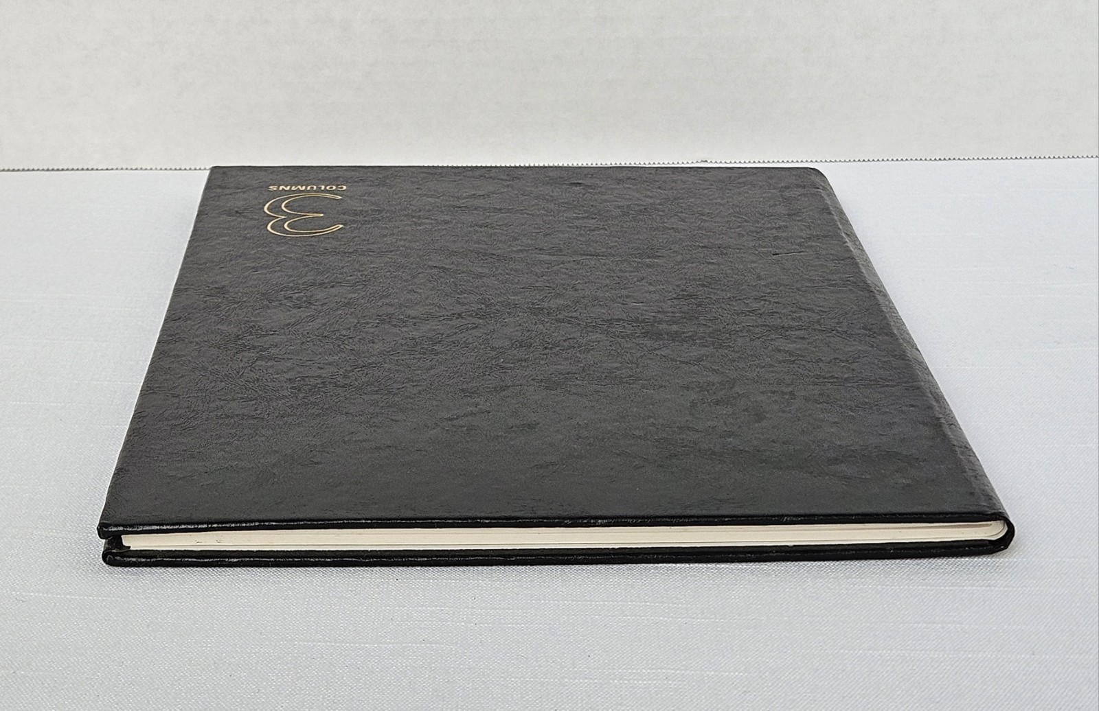 Wilson Jones 3 Column Accounting Ledger Book, 31 Lines, 80 Pages, Hard Cover Blk