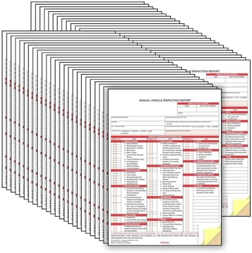 J. J. Keller Annual Vehicle Inspection Report Form 50-pk. – Snap-Out Format, …