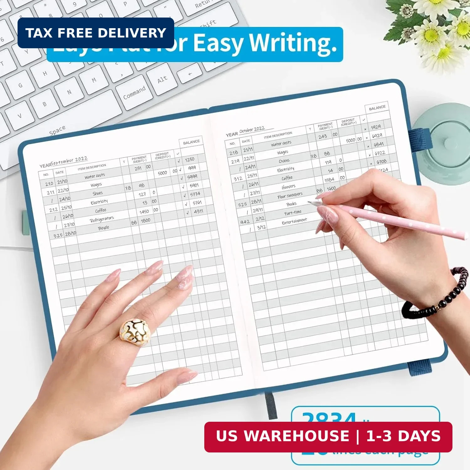 Check Registers for Personal Checkbook, Blugool Checkbook Register with Check &