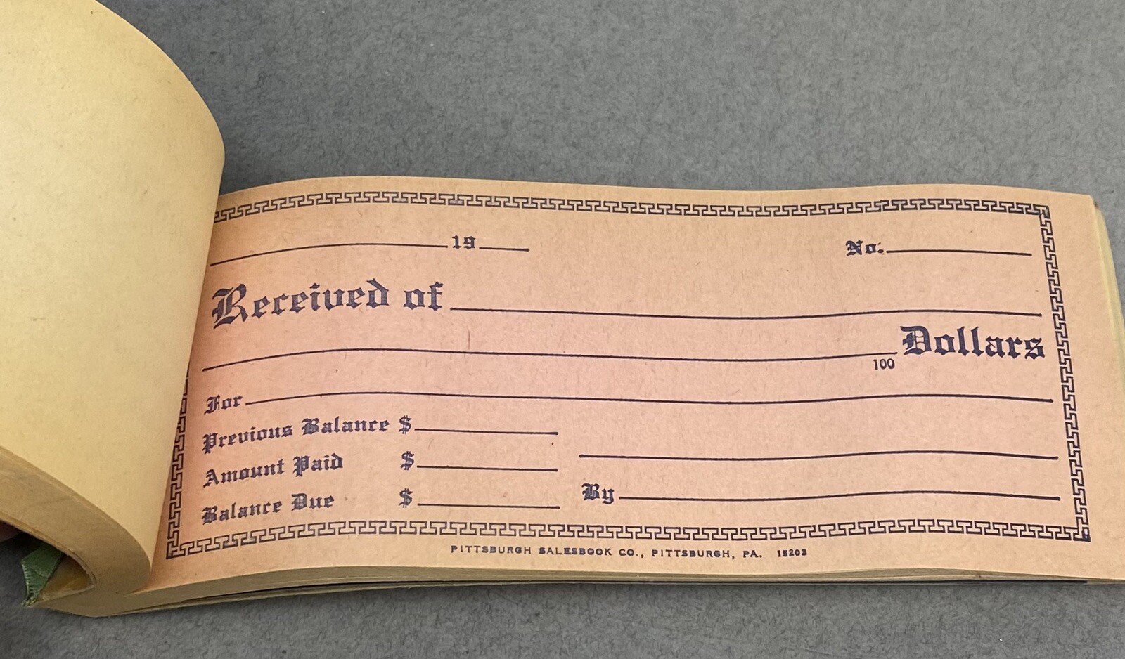 Vintage Steel City Cash Carbon Paper Duplicate Receipt Book Pittsburgh