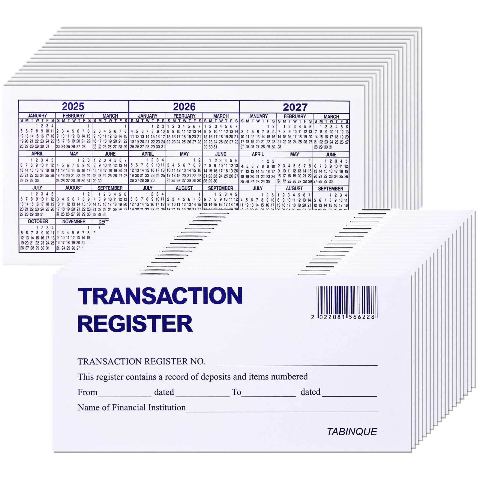 Personal Checkbook Registers 24 PCS Easy Read Check Registers for Accounting Use