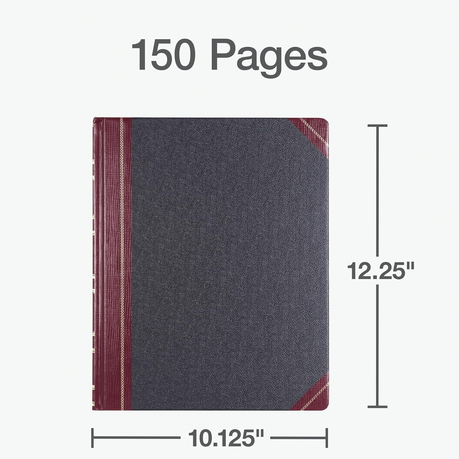 Boorum & Pease Series Columnar Book, 6 Column, 150 Page, Black/Red (1602 1/2-150
