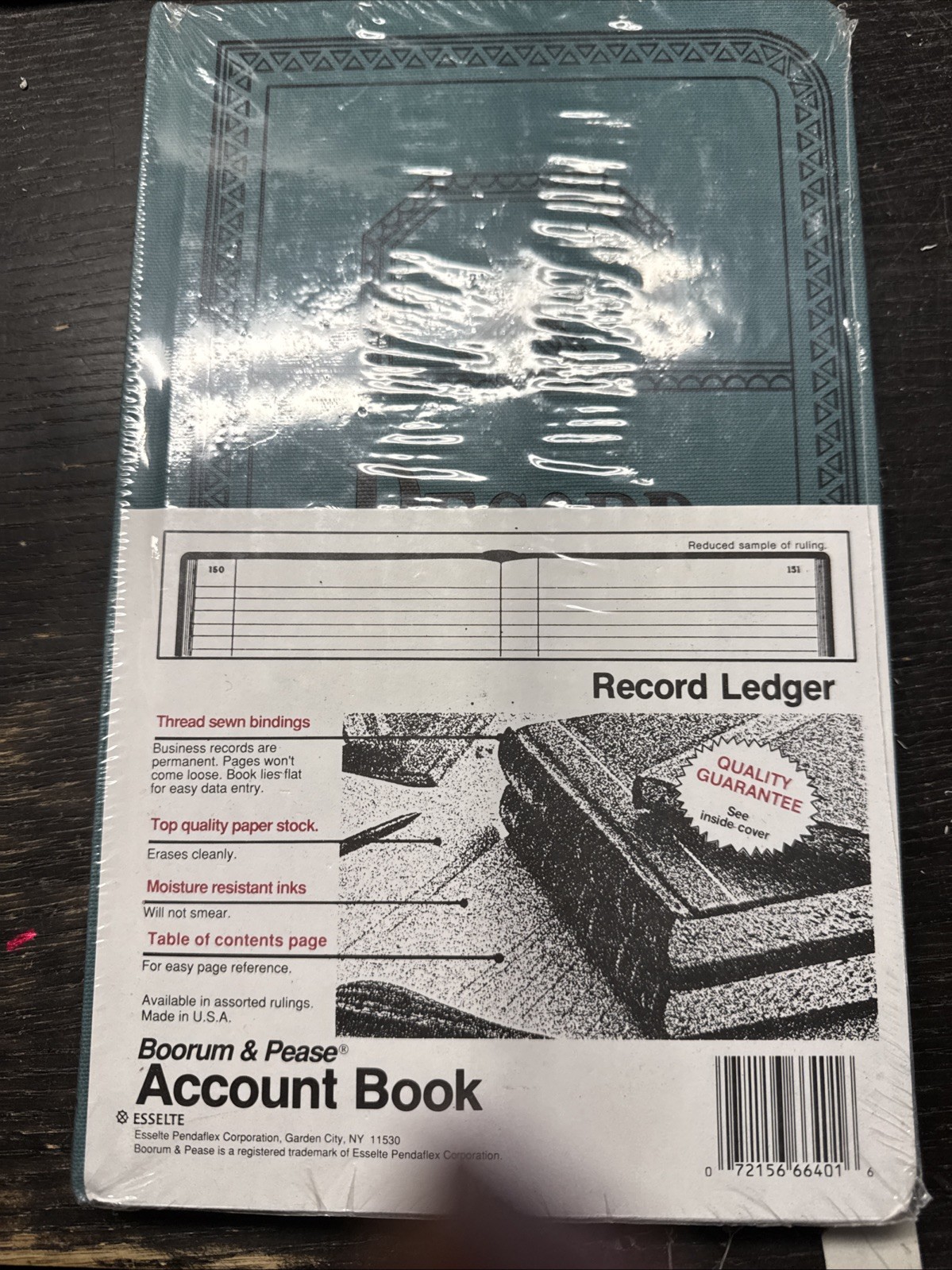 Boorum & Pease Record Book,7.63″W x 12.13″H x 0.75″D, Blue, 75 Sheets (66-150-R)