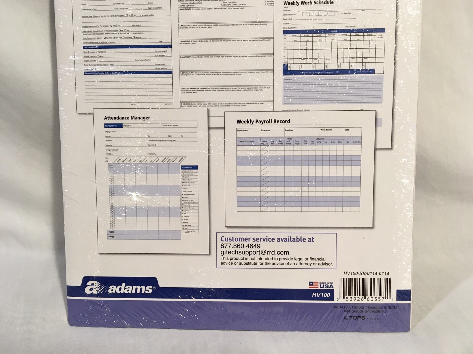 Adams Small Business Employment Forms HV100-SB