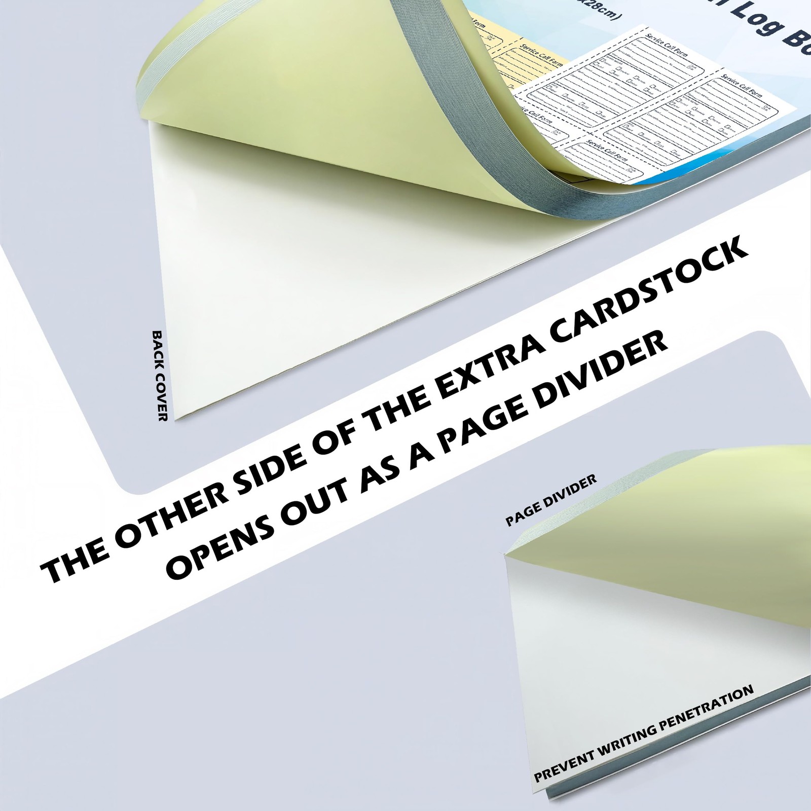 400 Sets Service Call Correspondence Forms Book 8.5×11 Inch 2 Part Carbonless