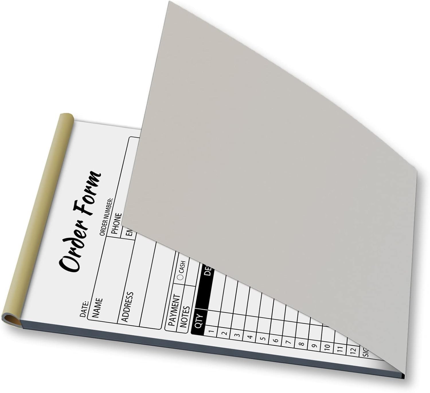2 Pack Order Forms Receipt Book,2 Part Carbonless Sales Invoice Book for Smal…
