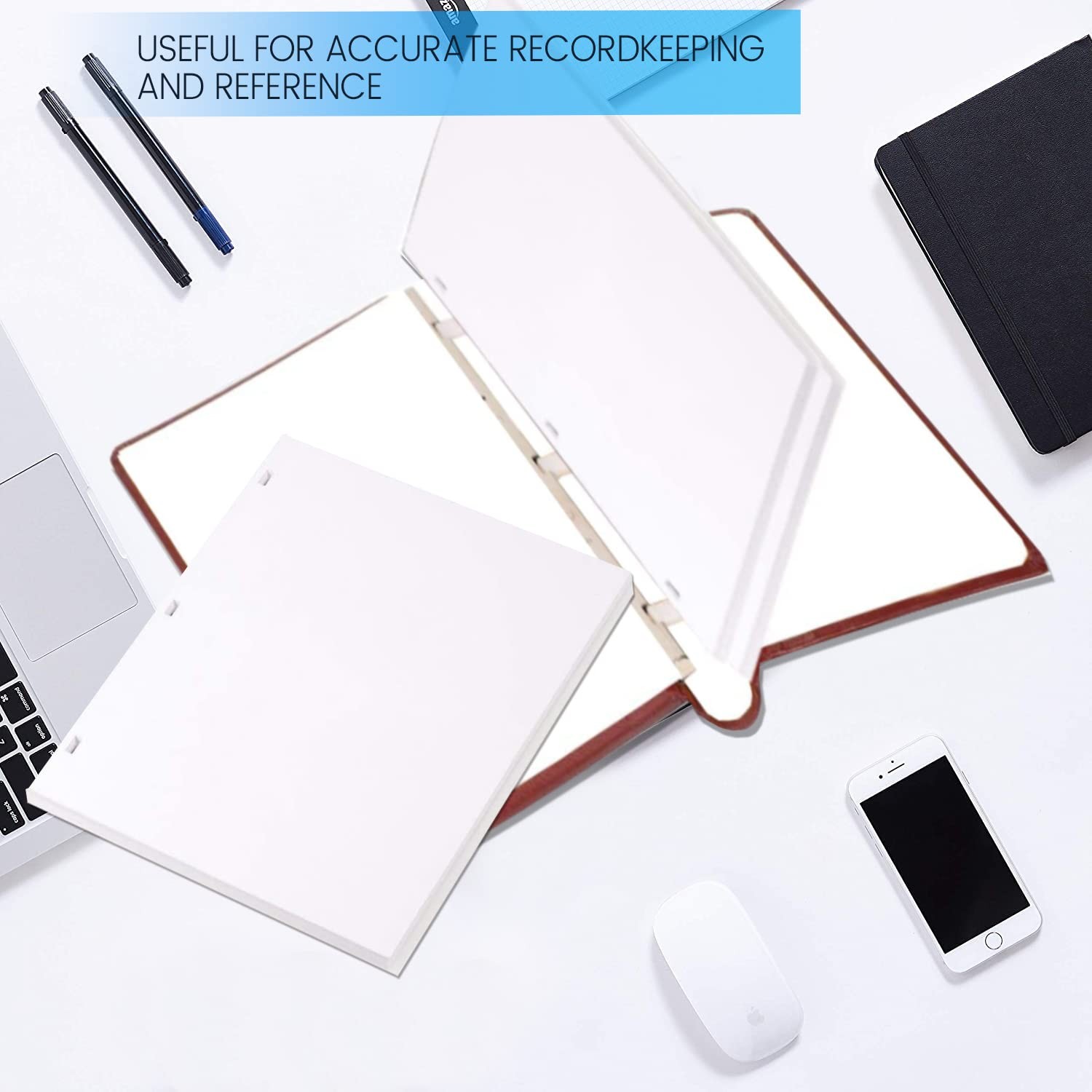 11 X 8.5 Inch Letter Size Minute Book Paper, 3 Hole Punched White Loose Leaf …
