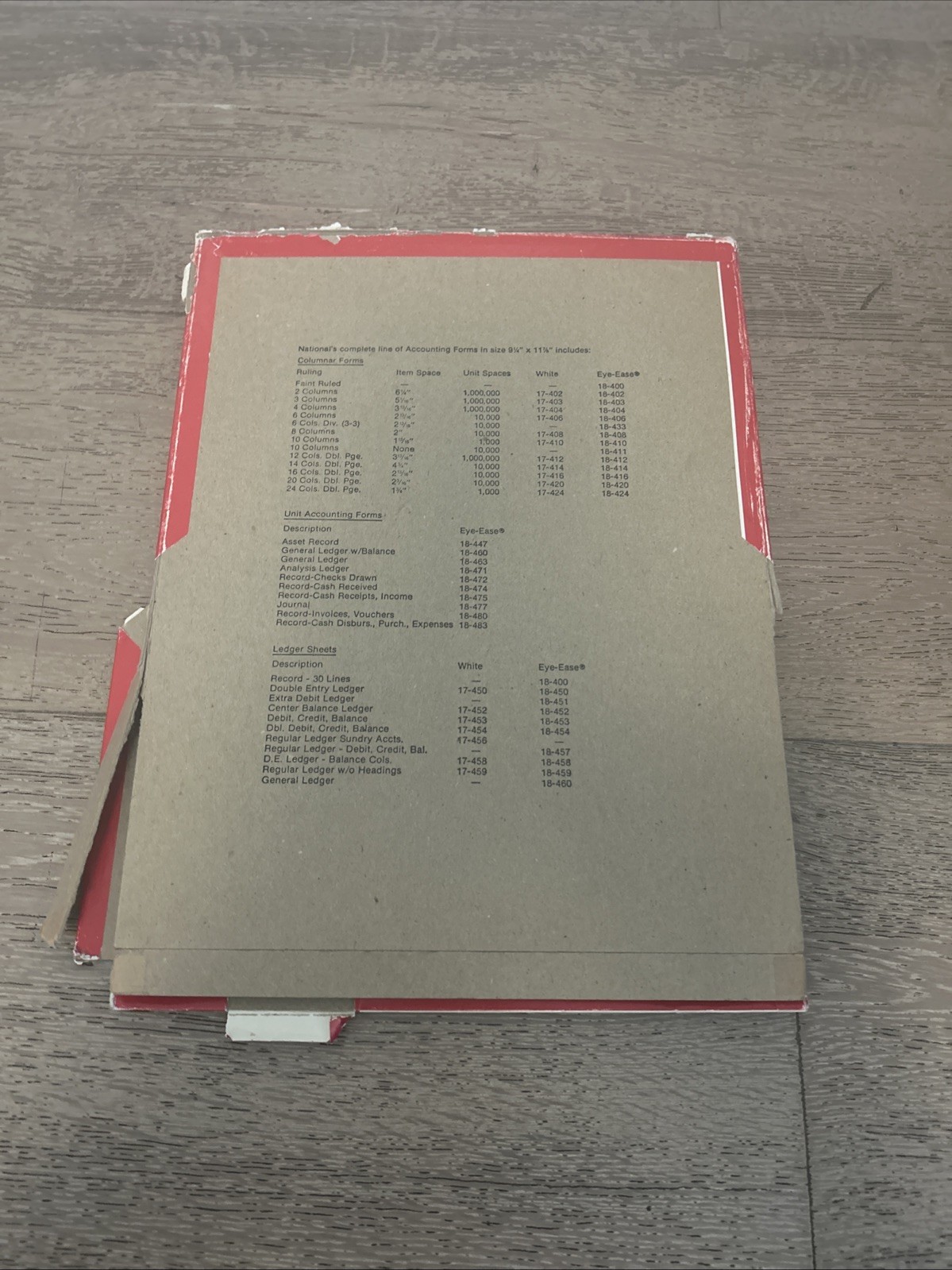 30+ Unused Sheets National Brand 18-403 General Ledger Eye Ease W/Retail Box VTG