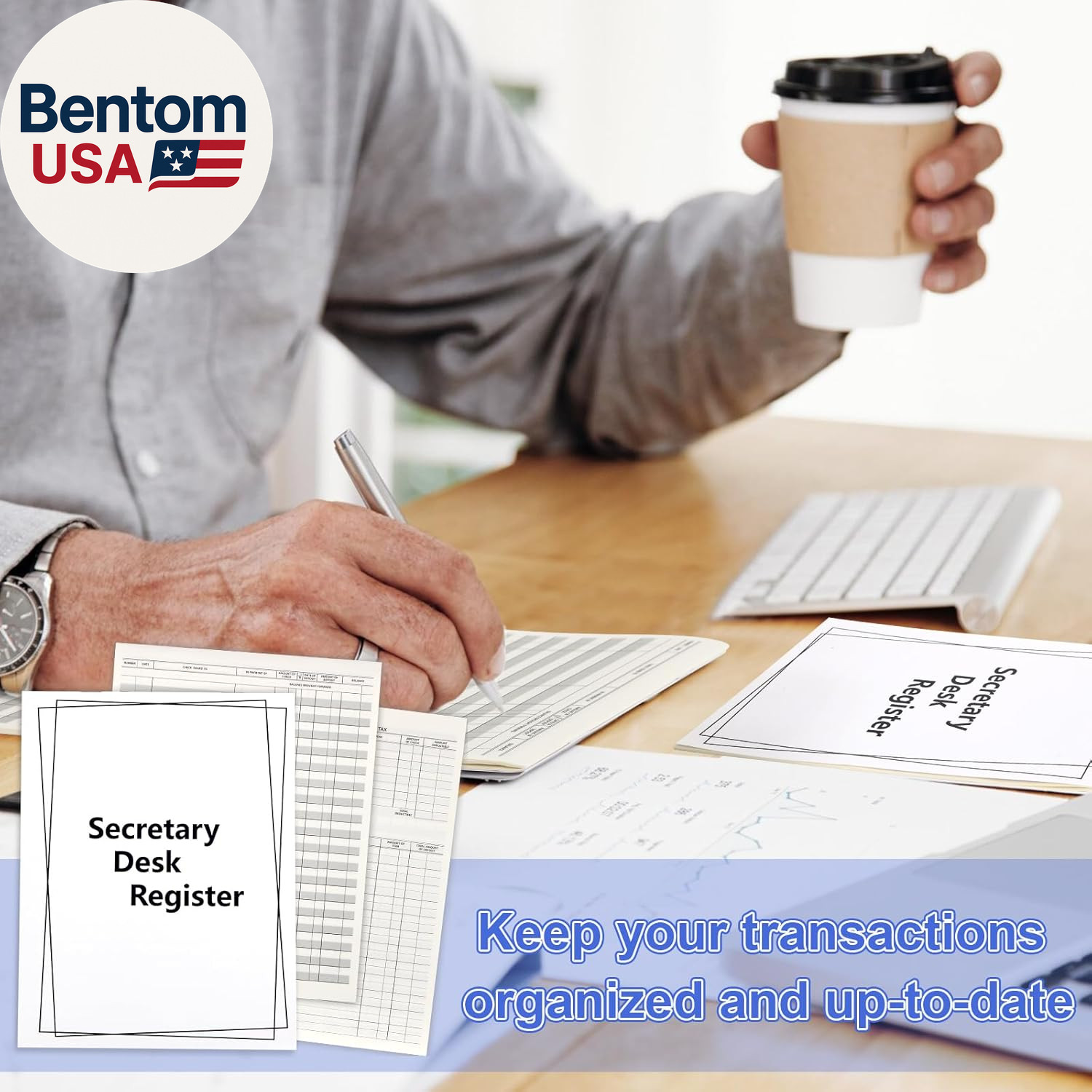 5 Pieces Checkbook Transaction Register 6.4 * 8.25Inch Secretary Deskbook Check