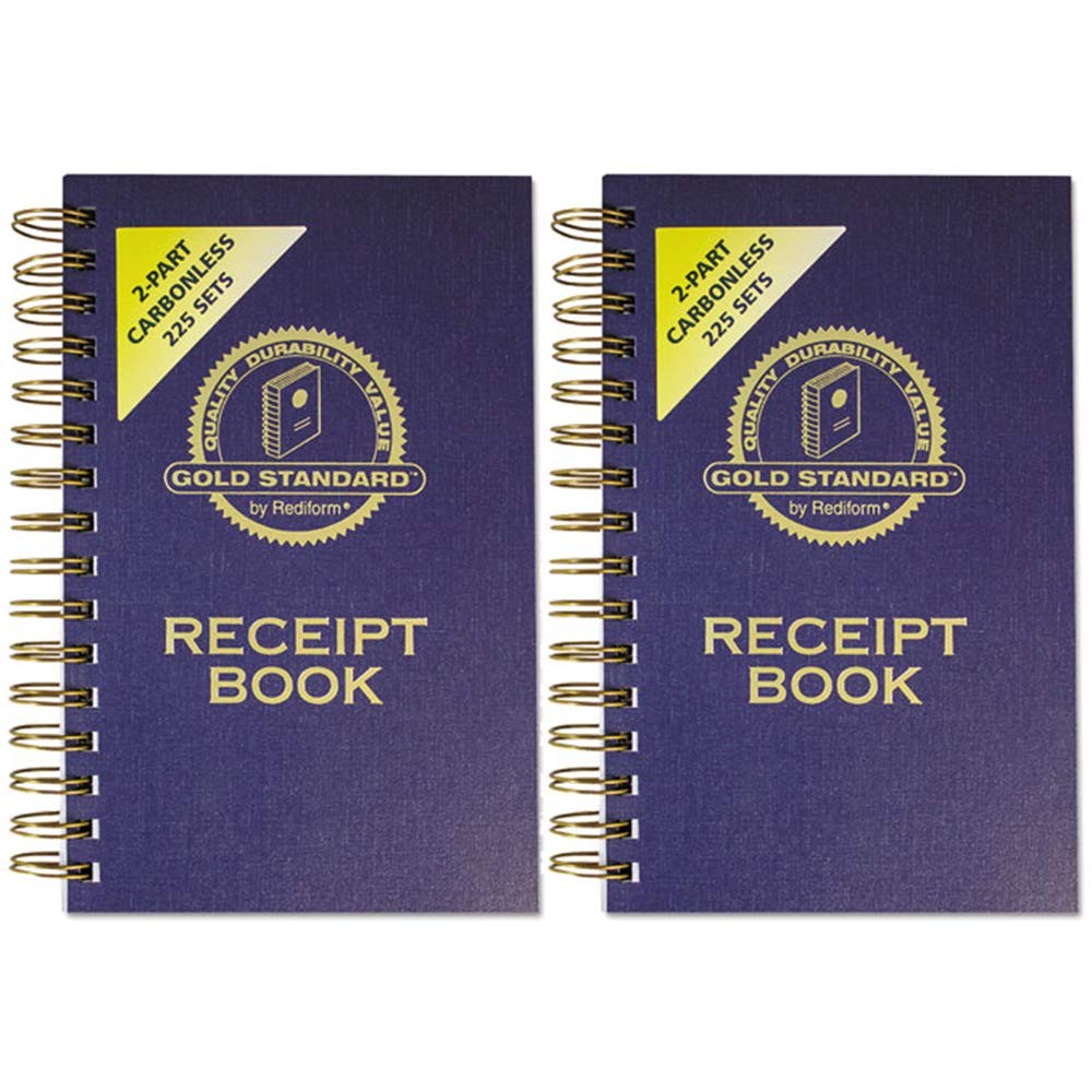 Money Receipt Book, Gold Standard, Two-Part Carbonless, 8.5 x 5.5, 3 per Page…