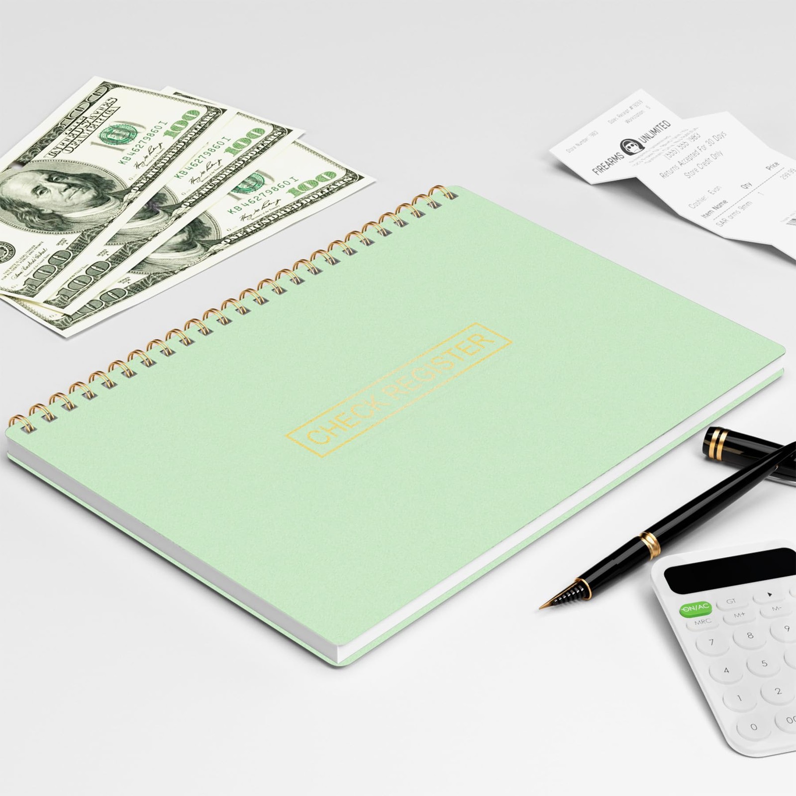 Check Register Ledger for Personal Finances, Expenses & Payments Tracking 8.4 x