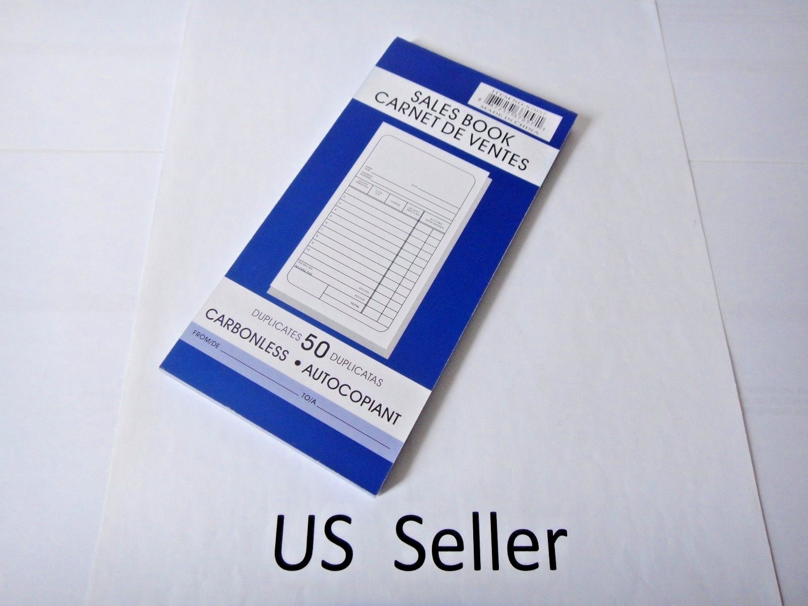 Sales Book Order Receipt Invoice Duplicate Carbonless 50 sets 3.30 x 6.80″ USA