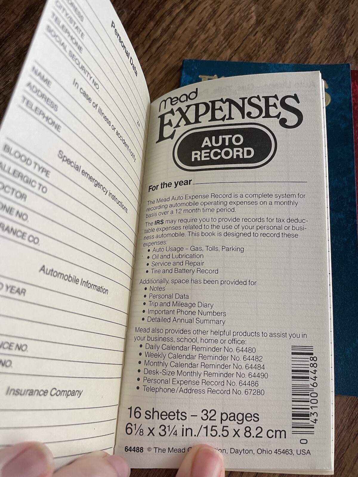 Trio of pocket expense books by Mead