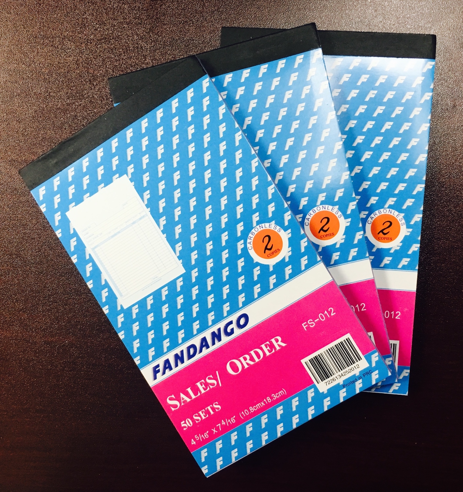 3 Pack: 2 part Carbonless Sales Order Books Receipt Form Invoice 50 Set 4.5×7.5