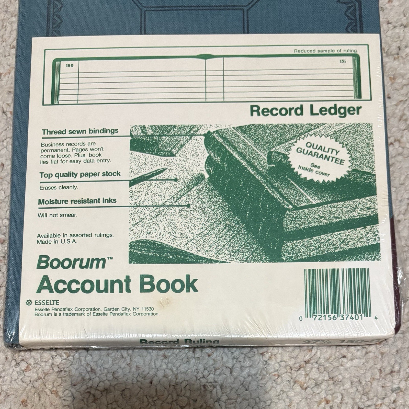 Vintage Boorum Account Book Record Ledger -Sealed- No 37 3/8 150 Pages USA