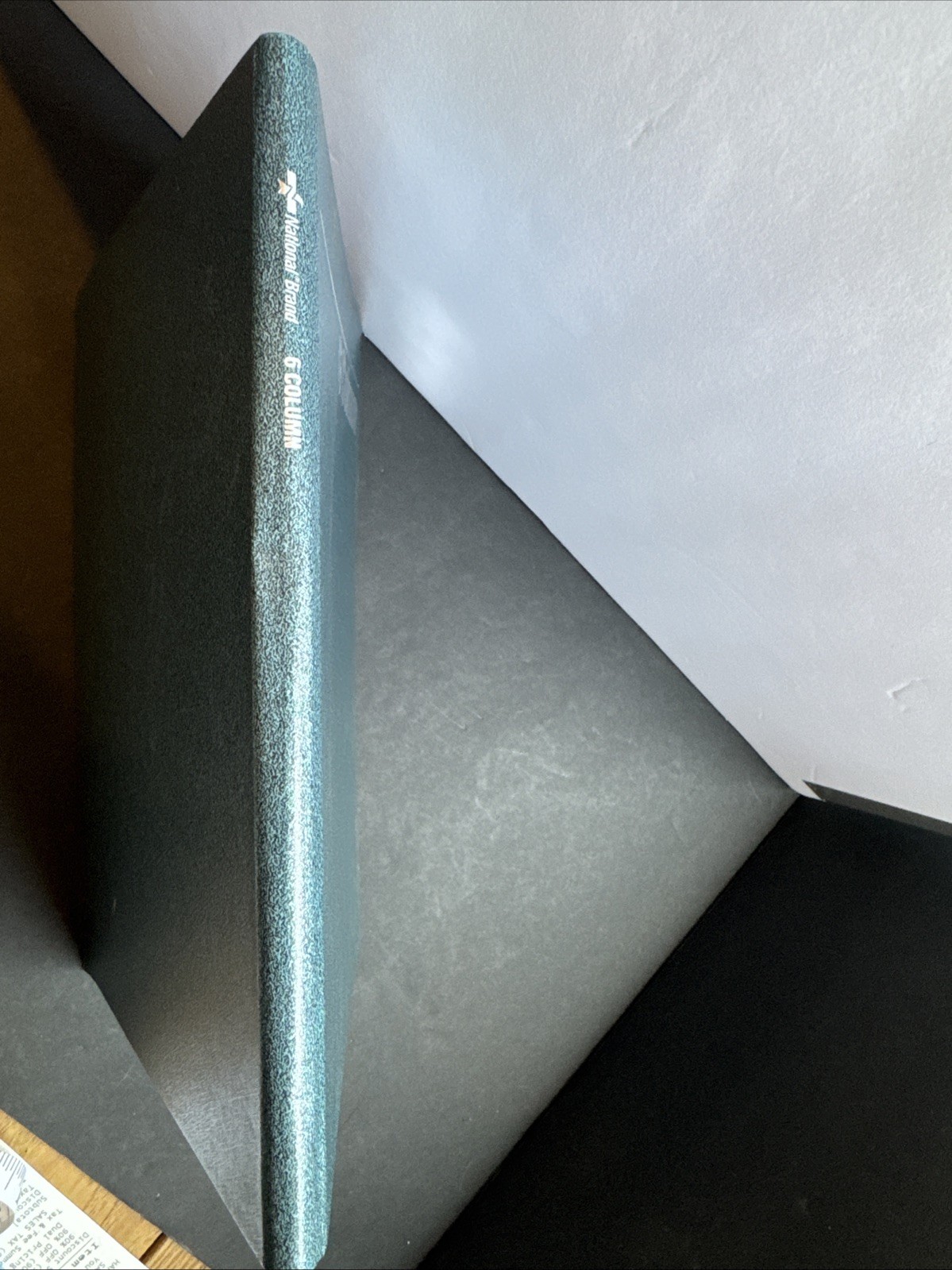 National Brand 6 Column Record Book No. 56-306 Blue Granite Grain Cover 80 Pages