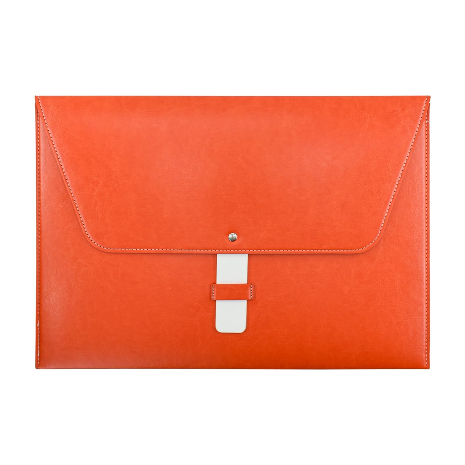 VANRA PU Leather File Folder Document Holder for A4 Letter Size Paper, Orange