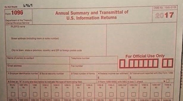 2017: 5 SHEETS 1099-MISC IRS Miscellaneous Income Tax & 3=1096 Transmittal Forms