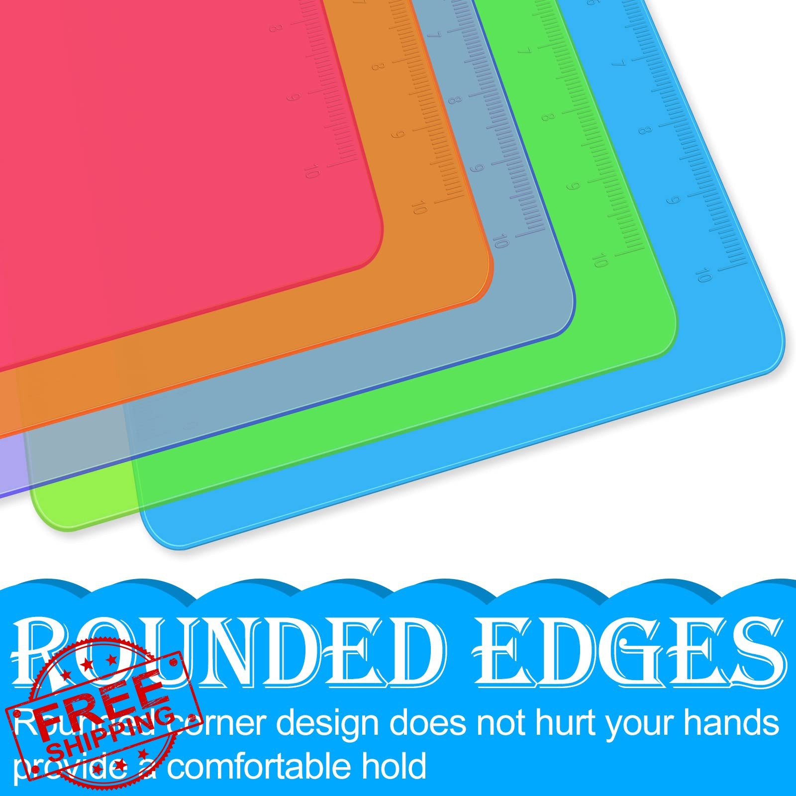 HERKKA Clipboards 15 Pack Plastic A4 Assorted 5 Color