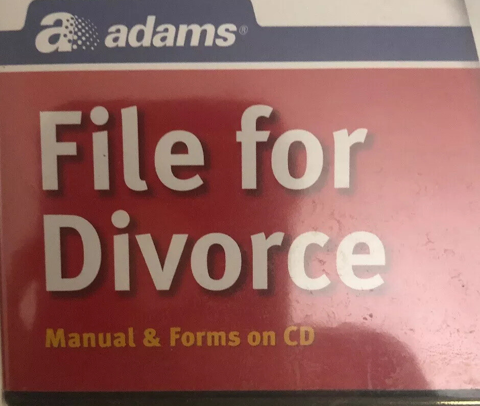 SHIPN24H-Adams ALC601 File For Divorce CD, Manual and Forms on CD RARE-BRAND NEW