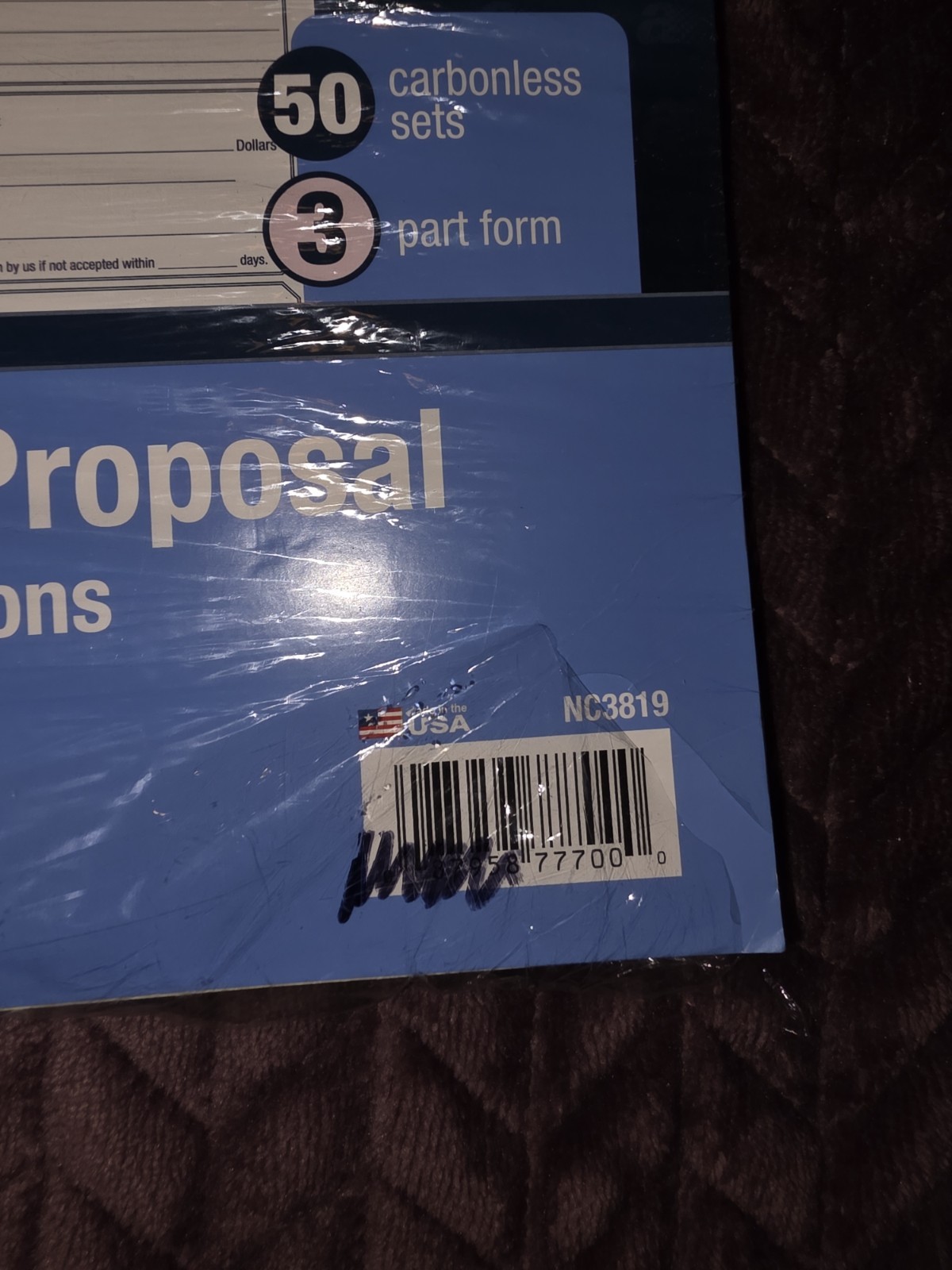 Adams Contractor Forms Lot Job Invoice 100 Sets & Contractors Proposal 50 Sets
