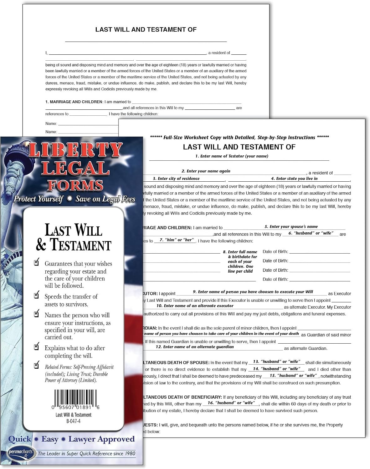 Last Will & Testament Forms Kit for – Complete Do-It-Yourself Legal Document…