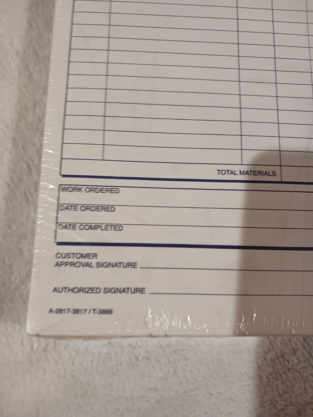 Adams NC2817 Carbonless Job Invoice 2-Part Corbels 100 St./BK