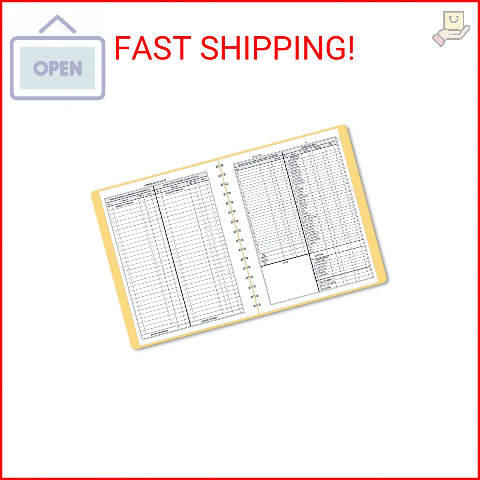Dome 612 Bookkeeping Record, Tan Vinyl Cover, 128 Pages, 8 1/2 x 11 Pages