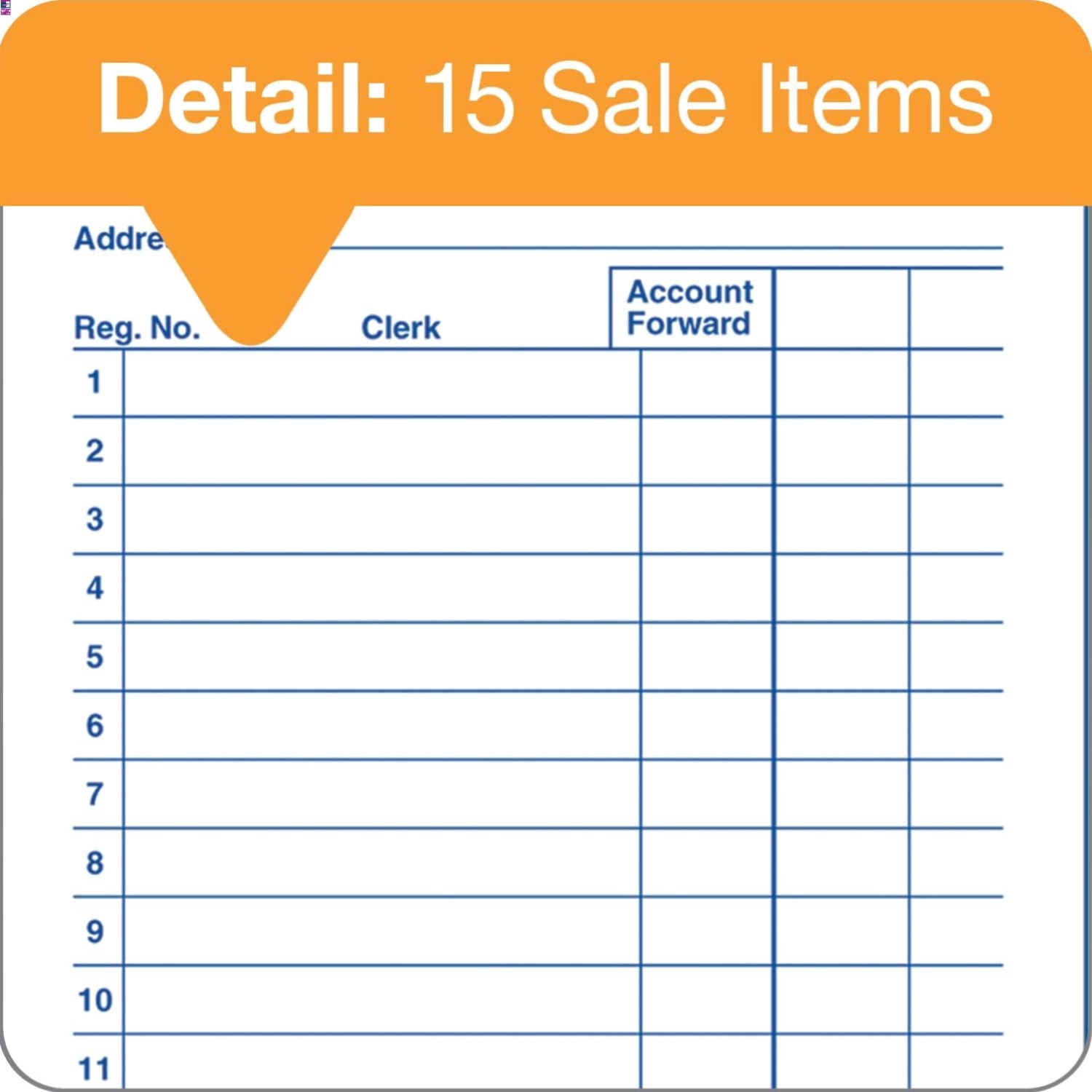 General Purpose Sales Book, 2-Part, Carbonless, White/Canary, 3-11/32 x 5-5/8…