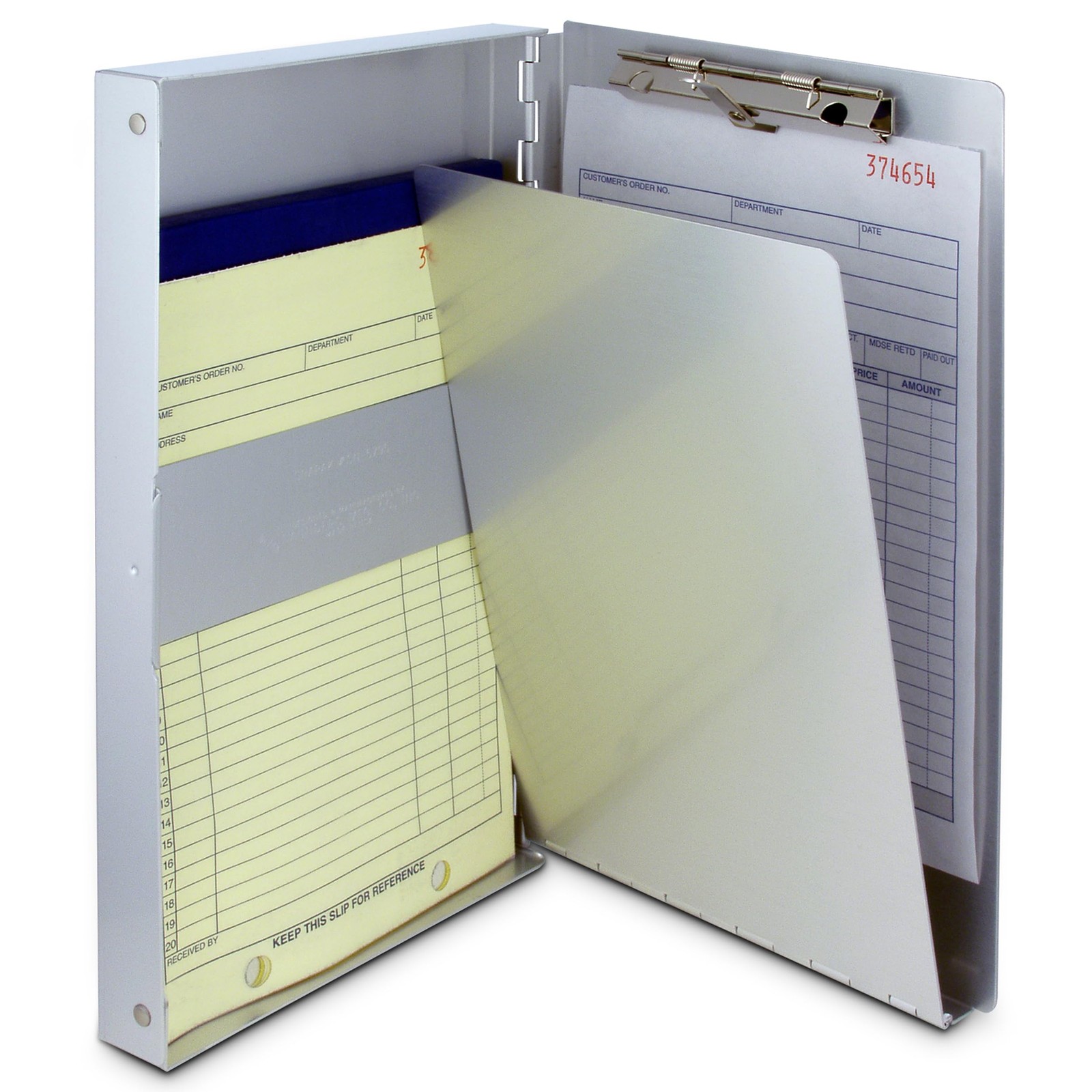 Saunders Recycled Aluminum Snapak Form Holder, Memo 6 x 10 Inches, Silver