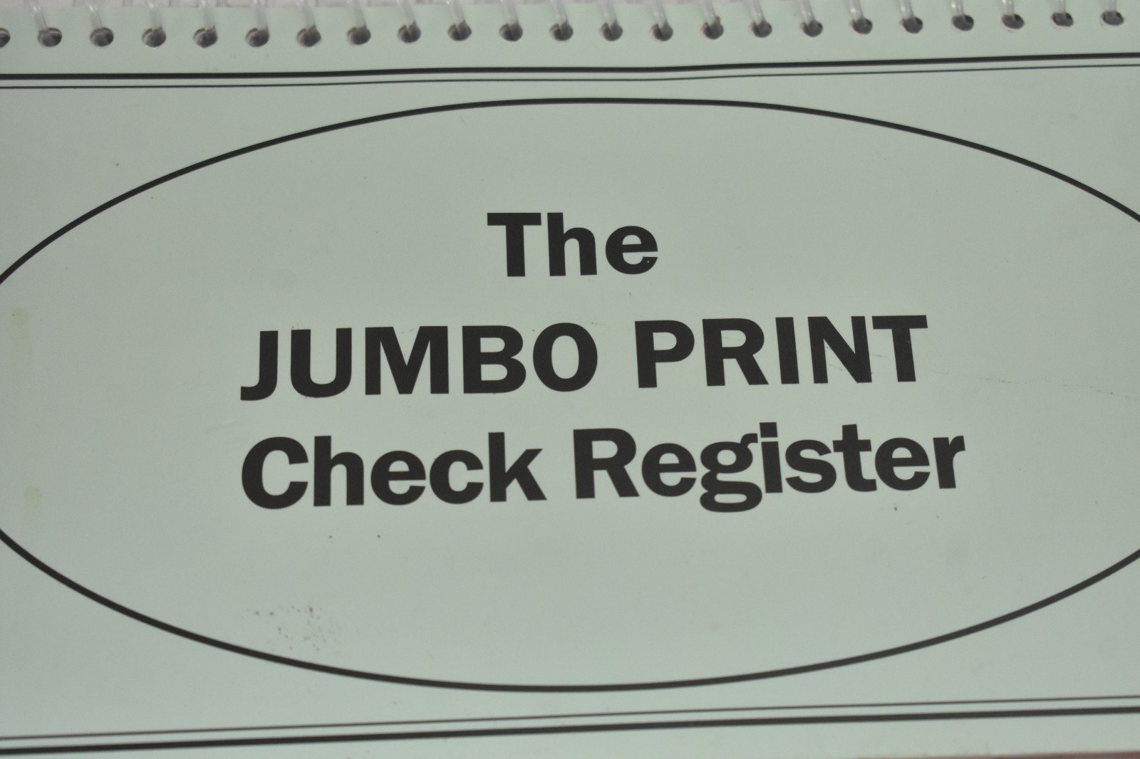 The Jumbo Print Check Register Spiral Bound 9″ x 5″ Check Register