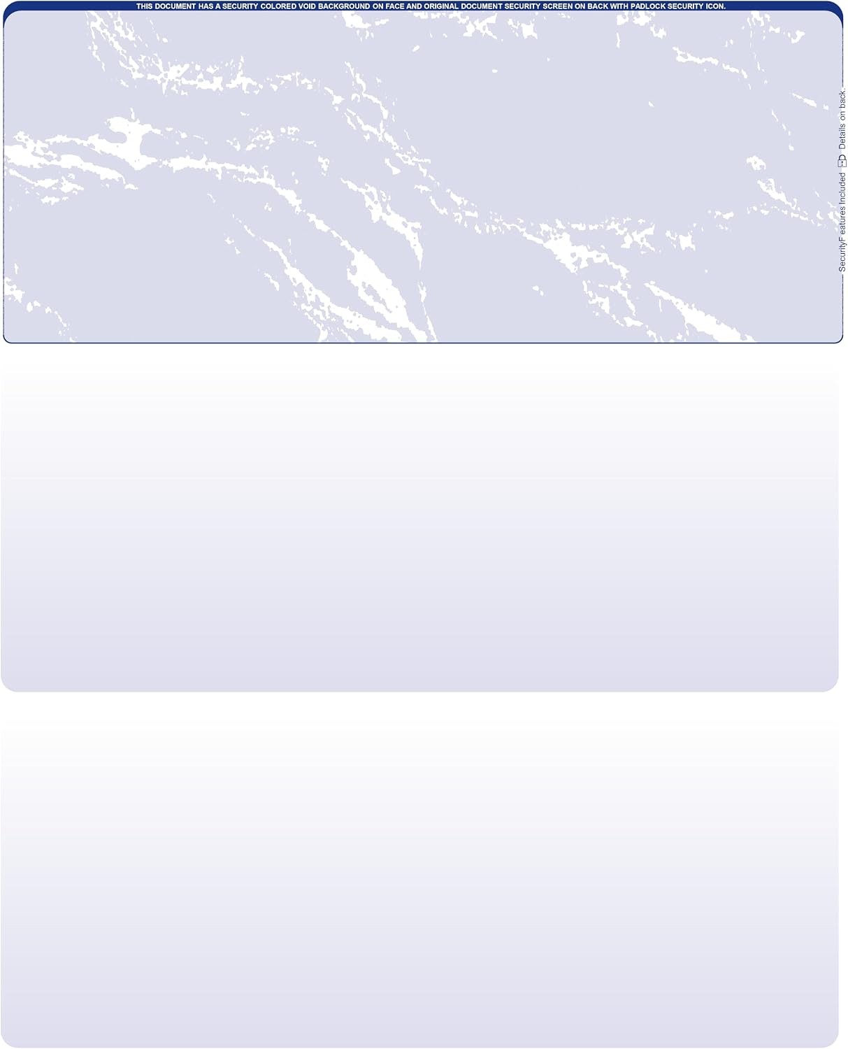 Blank Laser/Computer Checks Top Style Blue Safety Qty. 500)