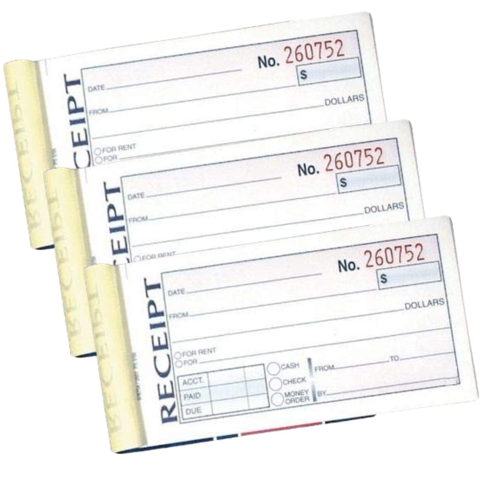 1InTheOffice Money and Rent Receipt, 2-3/4 x 5-3/8 Inches, 2-Parts, Carbonles…