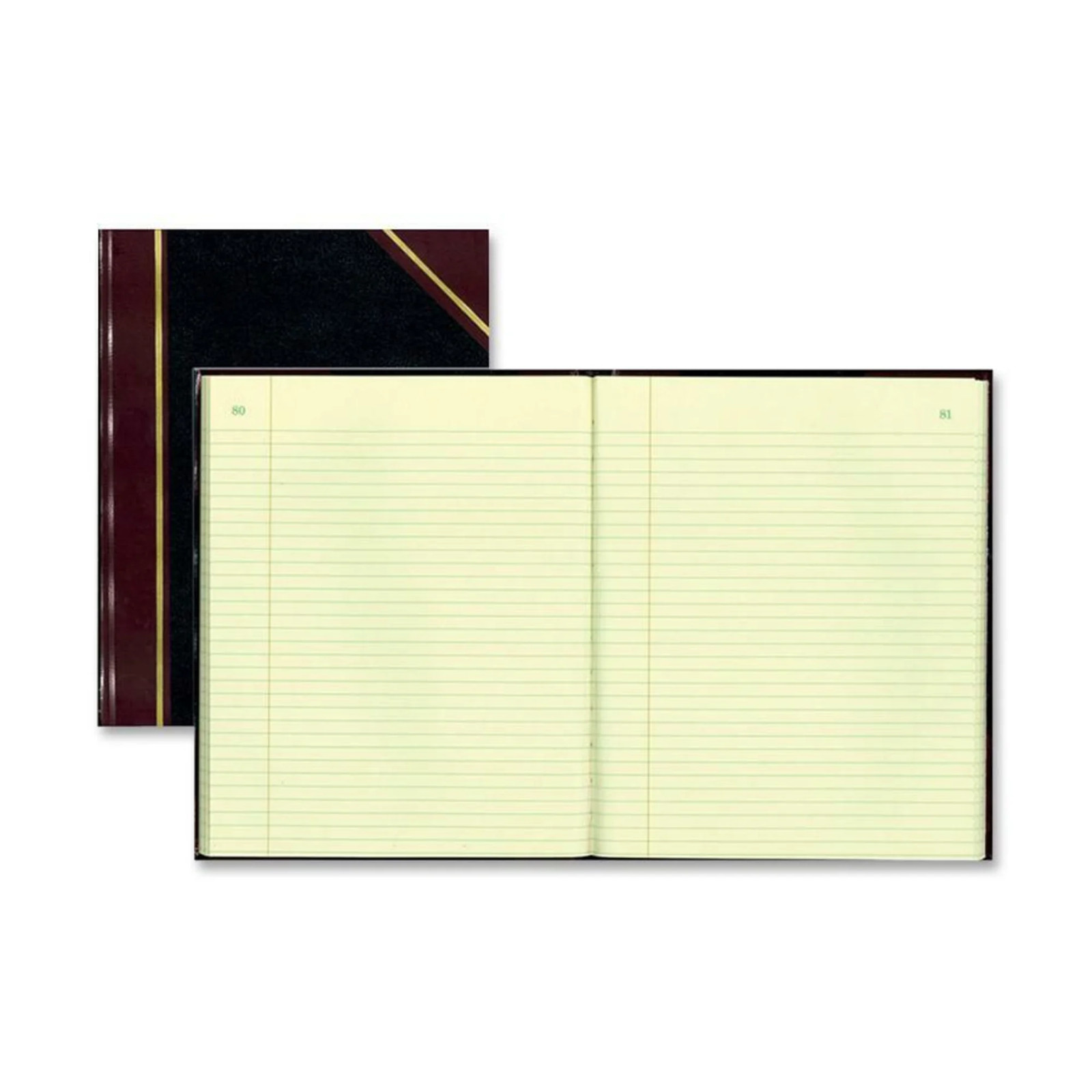 National Brand Black Texhide Record Book With Margin, 8 3/8″ x 10 3/8″