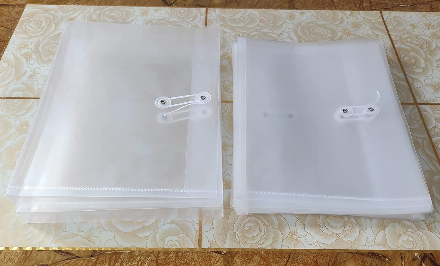 Letter A4 Size Poly String Envelope with Expandable Gusset,Clear 12 Pcs-clear
