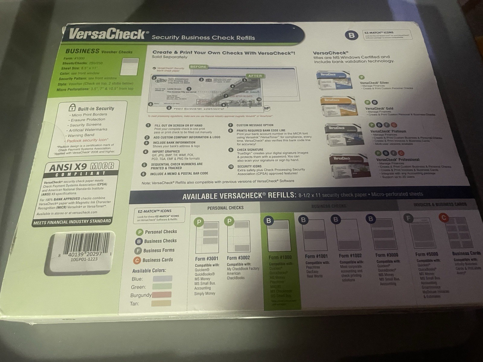 VerseCheck Security Business Check Refills
