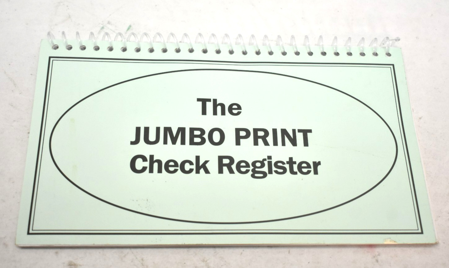 The Jumbo Print Check Register Spiral Bound 9″ x 5″ Check Register