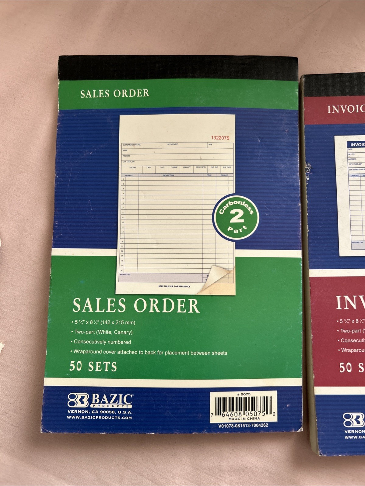 Bazic Products 5076 And 5075 Invoice Book And Sales Order